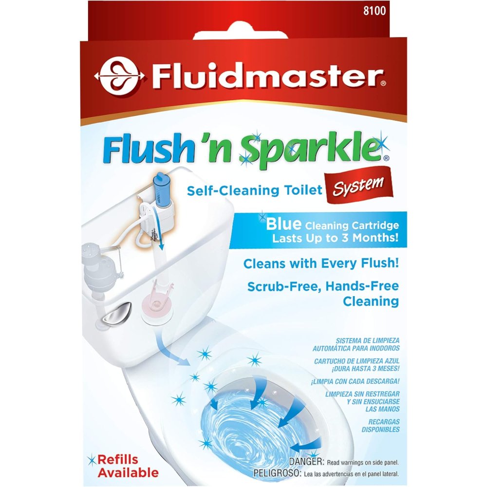 Fluidmaster 8100 flush n sparkle toilet bowl cleaning system