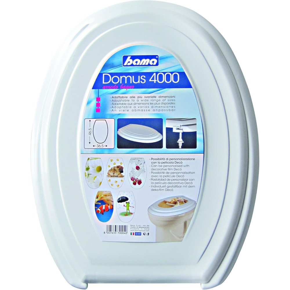 Bama domus 4000 sedile wc, bianco, 36.5 x 46.5 x 5 cm