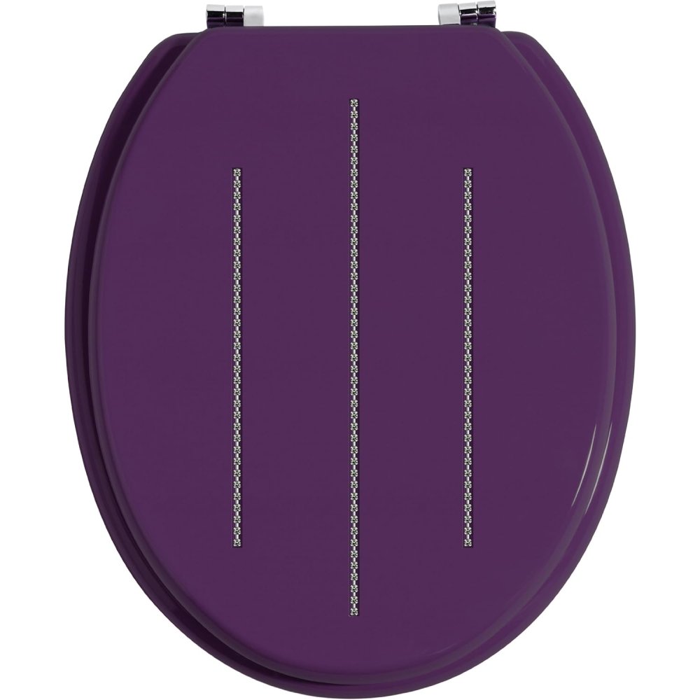 Premier housewares 1604098 diamante sedile wc, viola