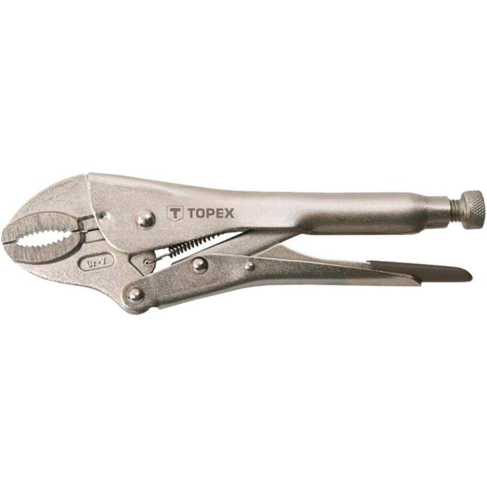 Topex 32d855 pinza a scatto 225 5 mm, ganascia curva ds