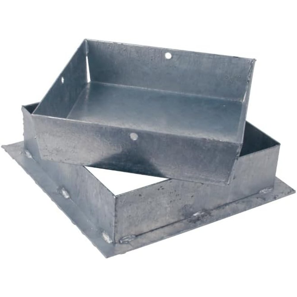 Sceau d gout porte sol 50x50 h. cm 8 acier zingu lourd, gris