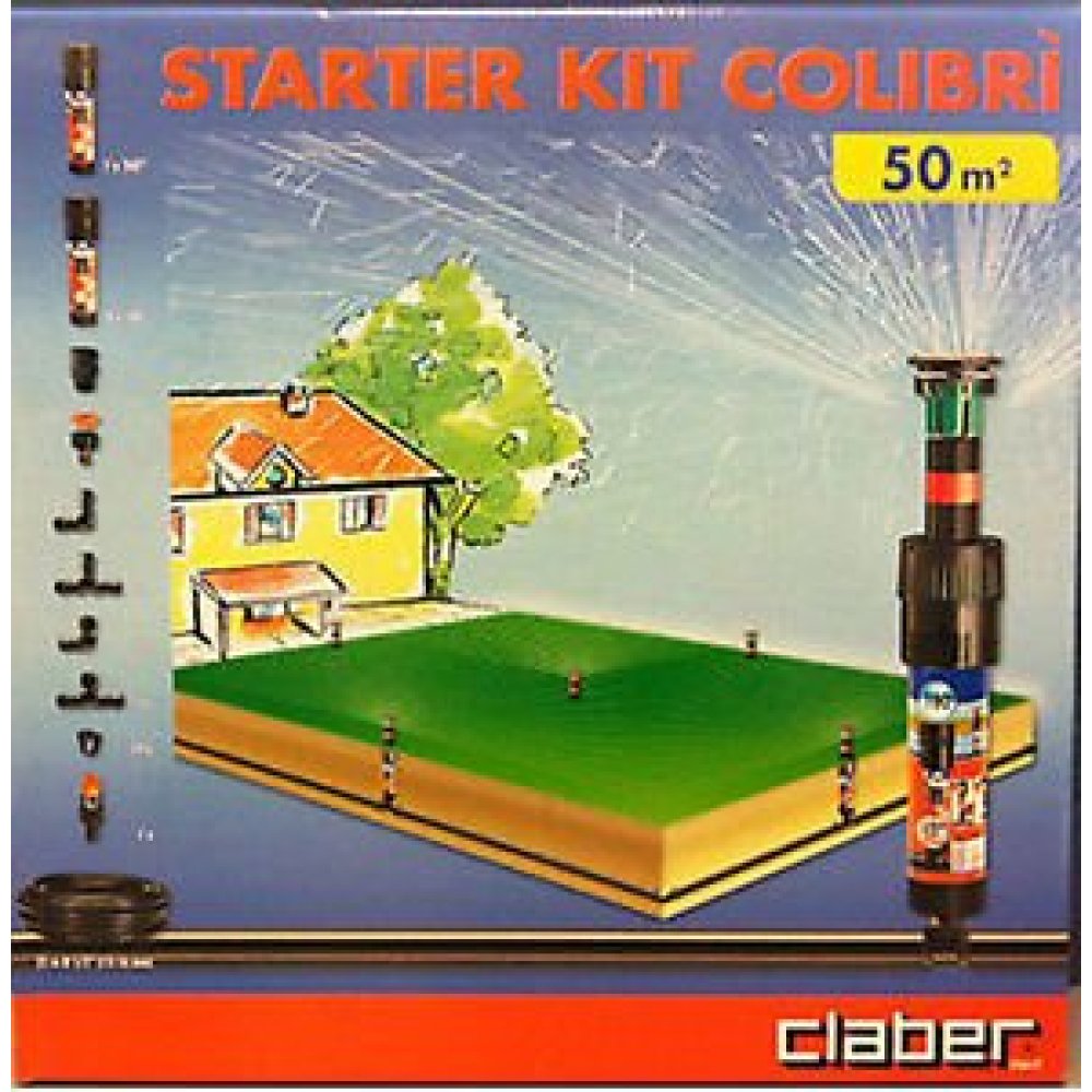 Claber 90200 kit colibri system 50 metri quadrati irrigazione a