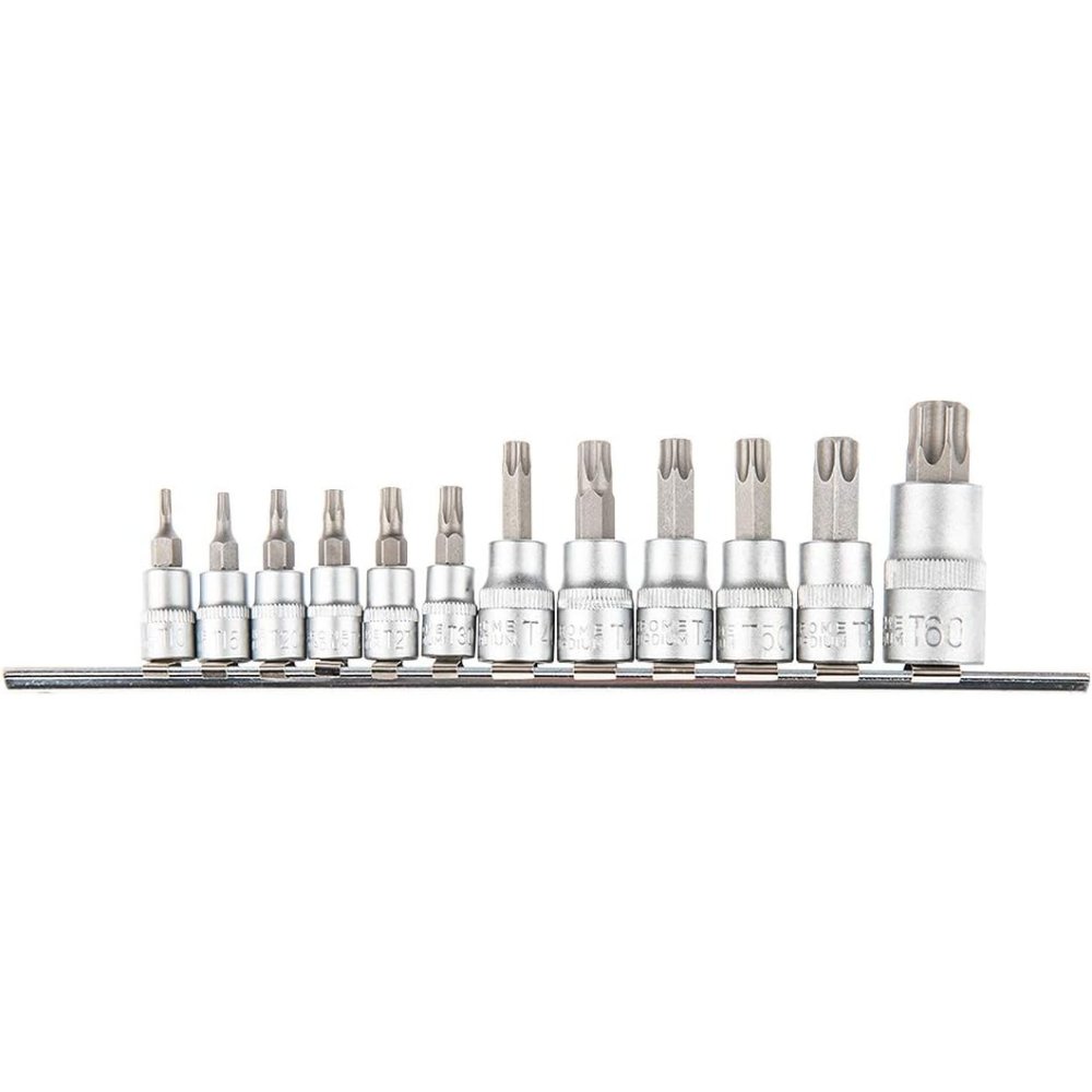 Topex 39d342 set bussole e punte te torx 1/4, 3/8, 1/2, 12pezz ds