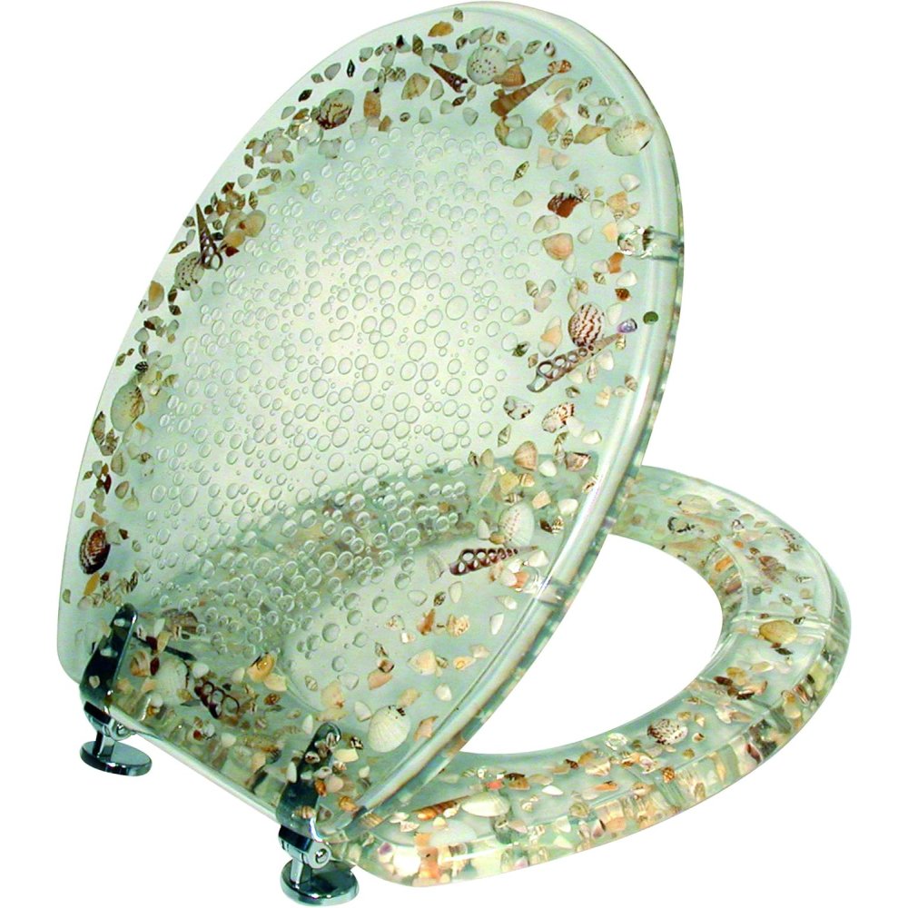 Saniplast bahamas sedile wc, resina poliestere, trasparente sabb