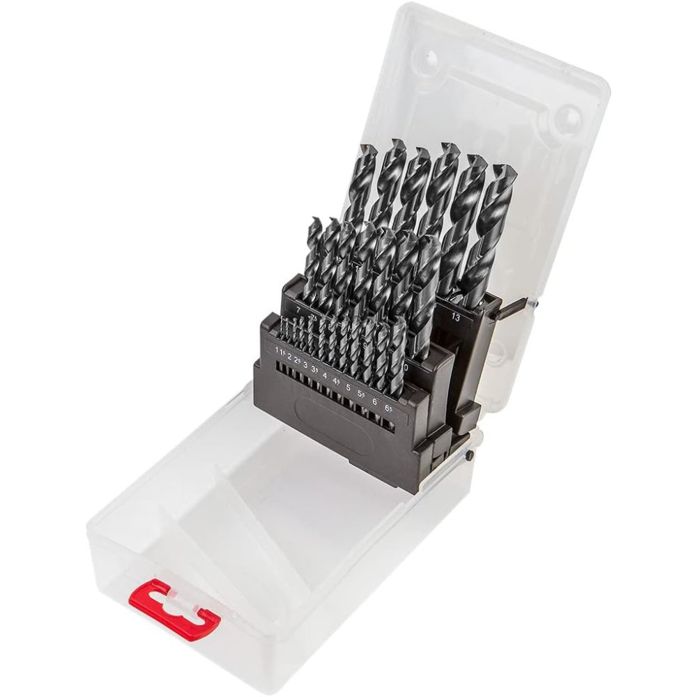 Topex 60h814 punta a spirale hss ss-g, 1.0 - 13.0 mm, set 25 pez