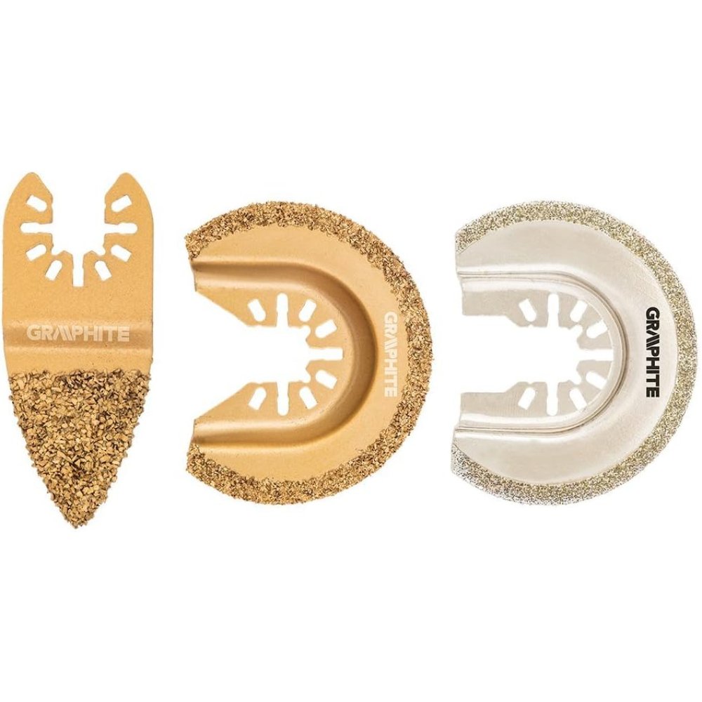 Topex 56h074 set lame per cerami mica, 3 pezzi ds