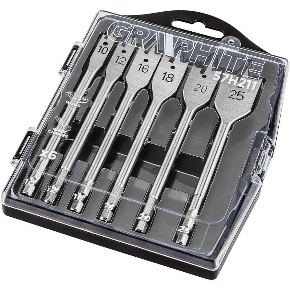 Topex 57h211 punte per legno pia iatte 10 12 16 18 20 25 mm set 6
