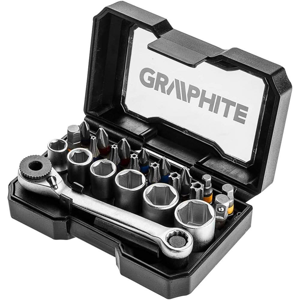 Topex 56h610 set di inserti e bu bussole 24 pezzi inserti da 2 ds