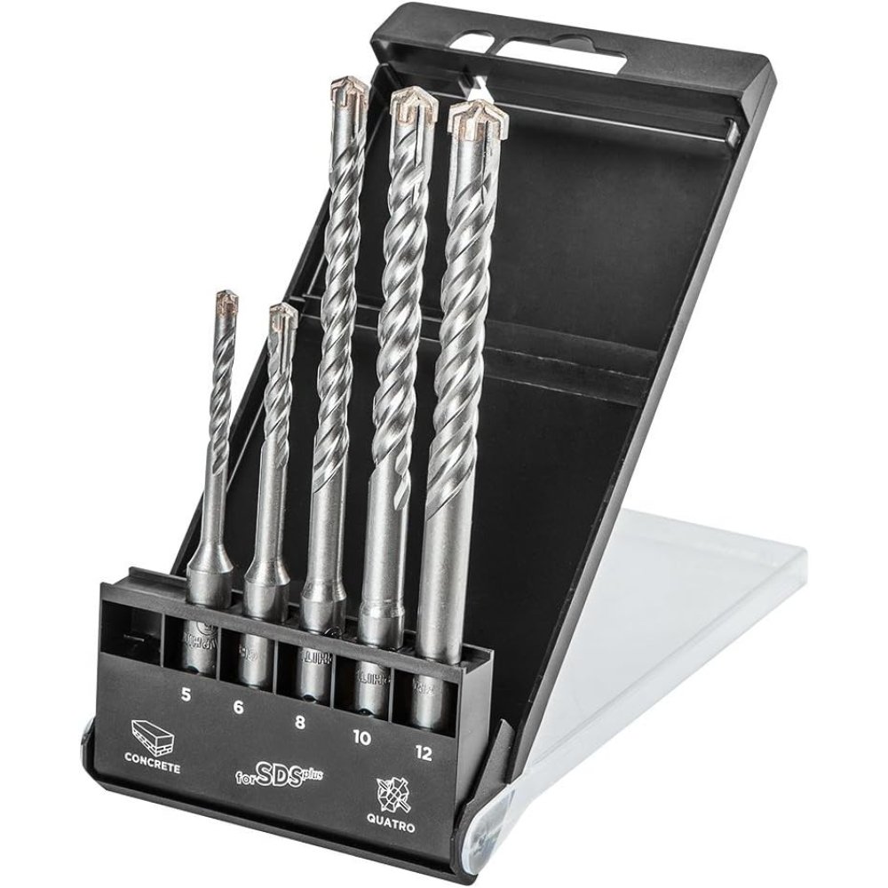 Topex 57h572 punta da muro sds p plus,set 5 pezzi - 5 6 x 110 ds