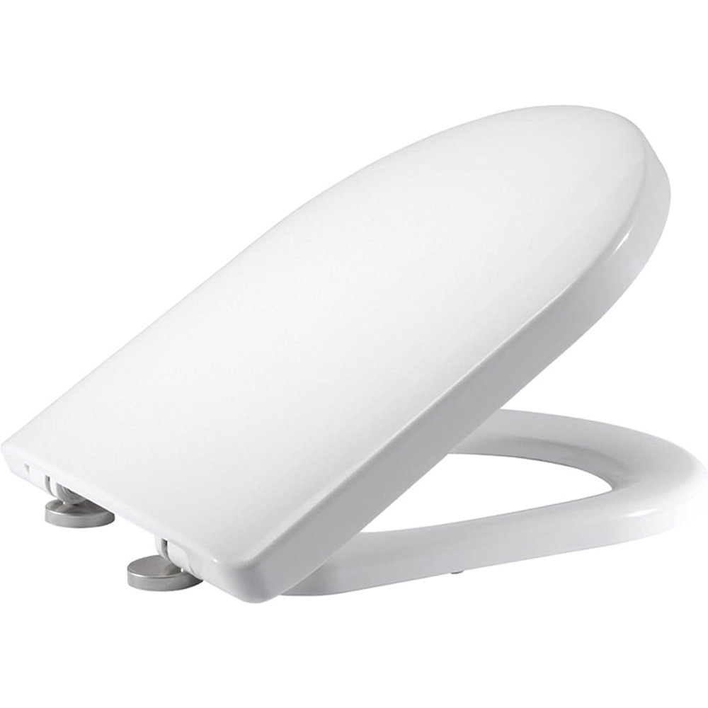 Premium d-shape soft close bianco sedile wc bagno | top fissaggi