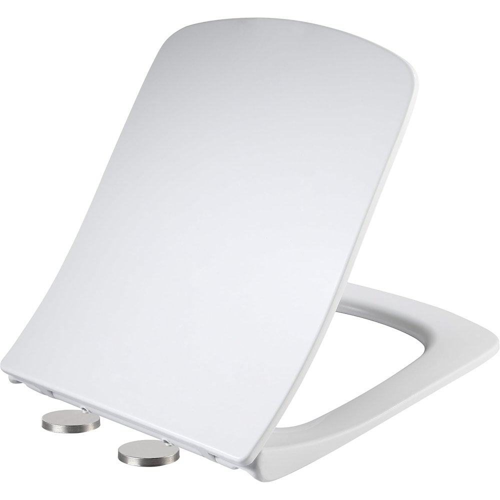 Ultra sedile wc soft close sagomato a forma quadrata bianca faci