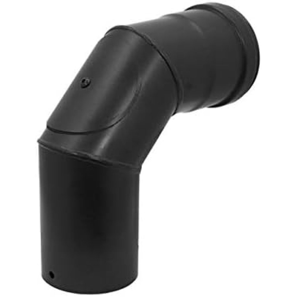 Curva gomito con ispezione 90 nero pellet (80mm)
