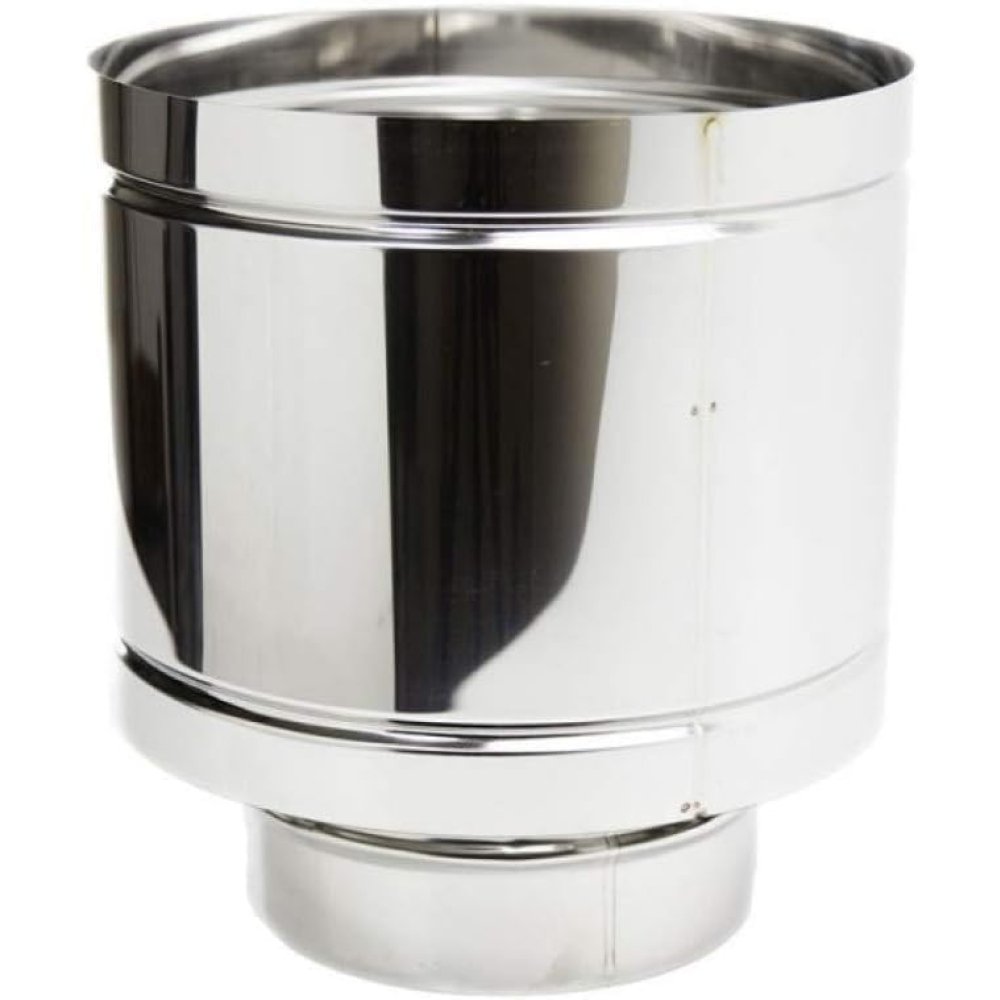 Cappello antivento fumaiolo stufa a pellet acciaio inox d 150 m