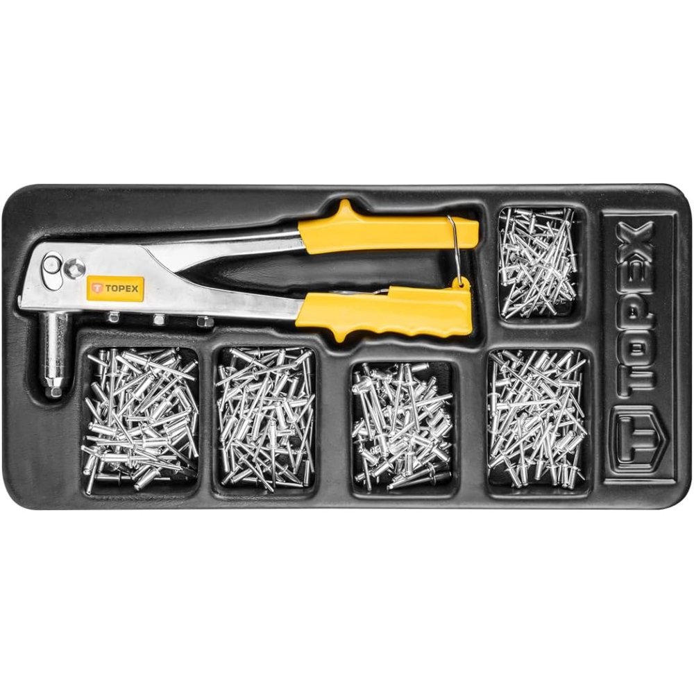 Topex 79r518 rivettatrice e rive vetti varie misure 6 pz ds