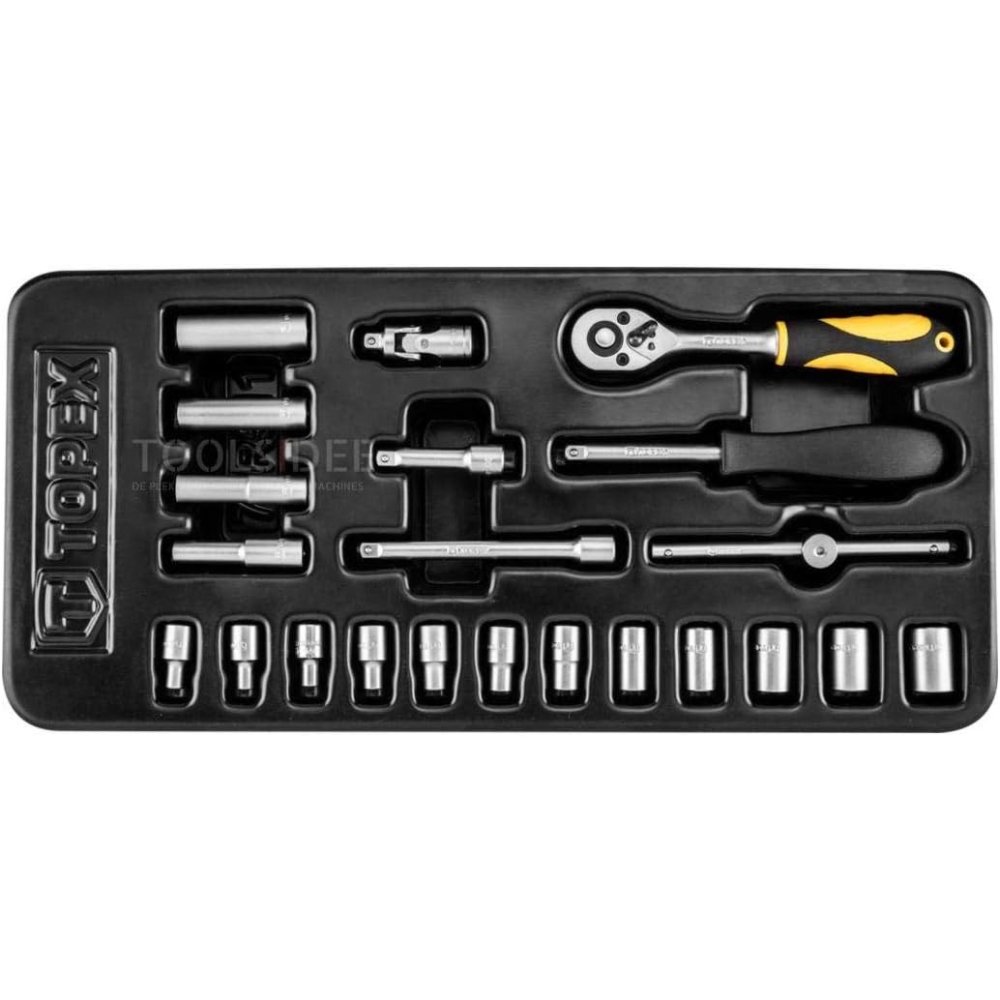 Topex 79r511 set utensili 1/4, , 21 pezzi