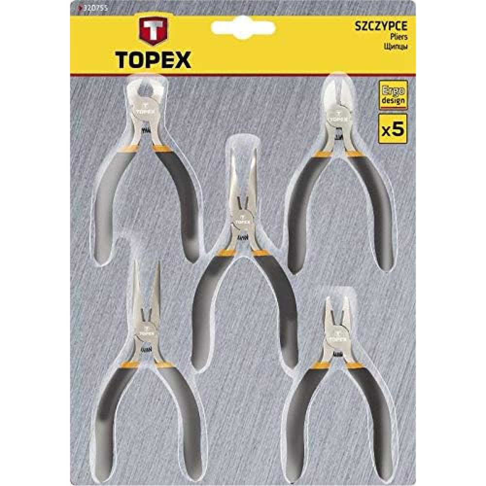 Topex 32d755 pinze di precisione ne, 5 pezzi assortiti ds
