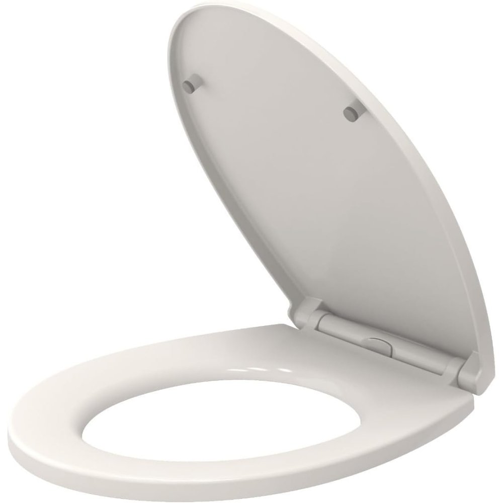Aan - sedile wc ovale con coperchio, colore: bianco, un posto,