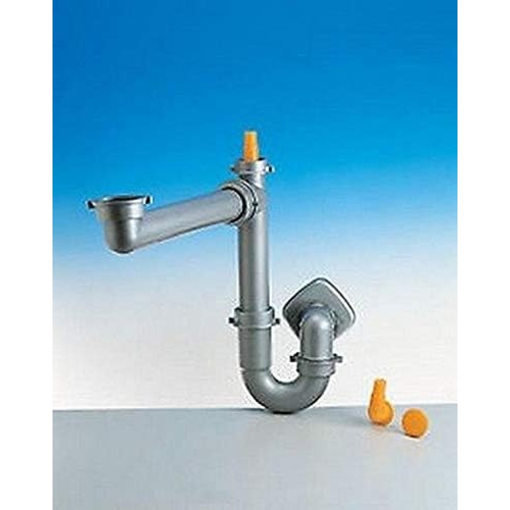 Sifone spazio 1/2 d50 tubo pp m etallizzato lira 9.6921.10