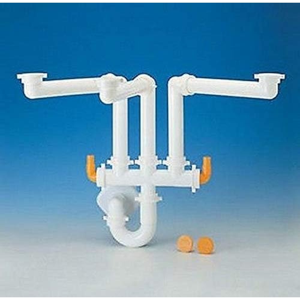 Sifone spazio 3 tubo pp d40 cm 1 2 bianco lira 9.1273.18
