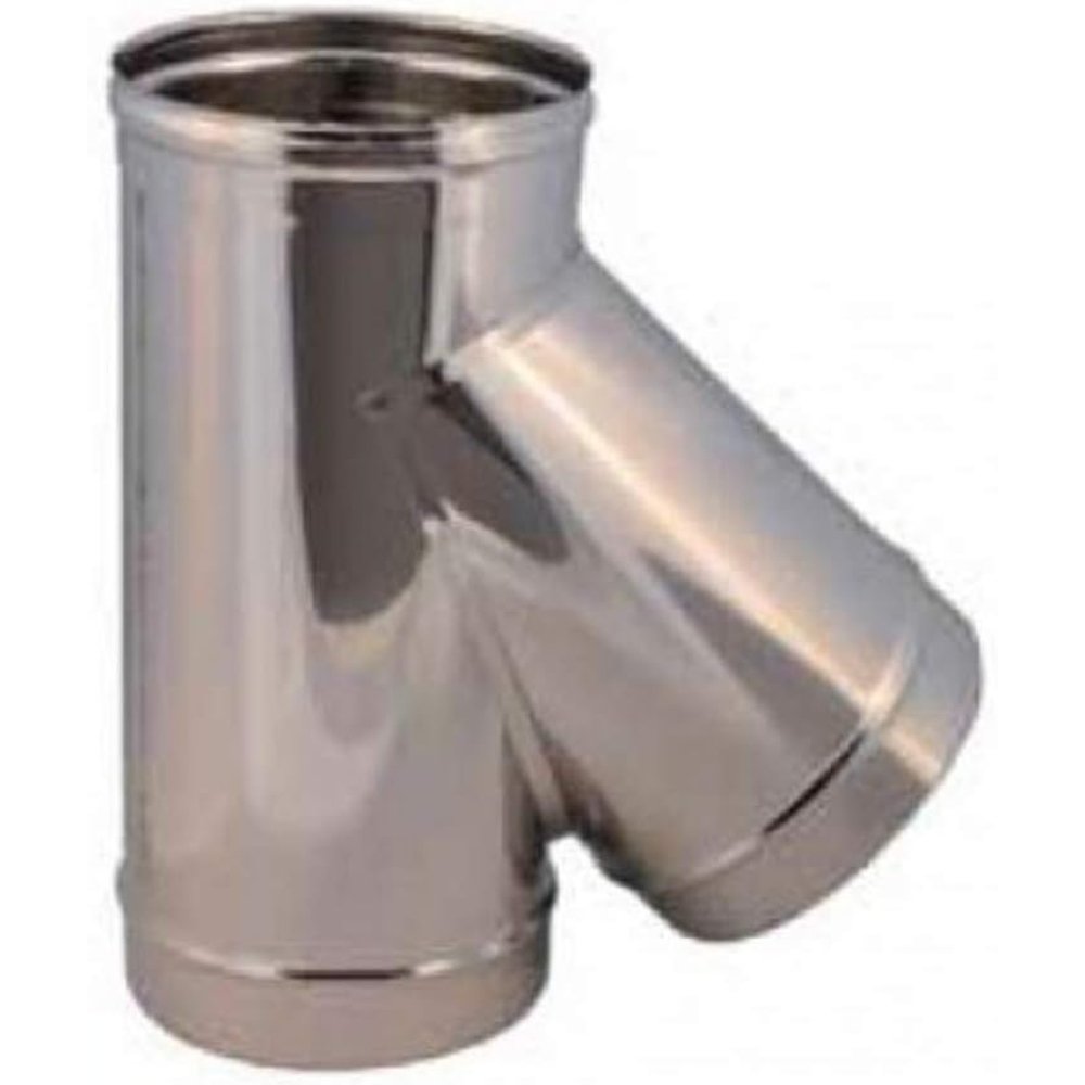 Tuyau de fum e y braga 2 voies inox aisi304 80 mm po le gran
