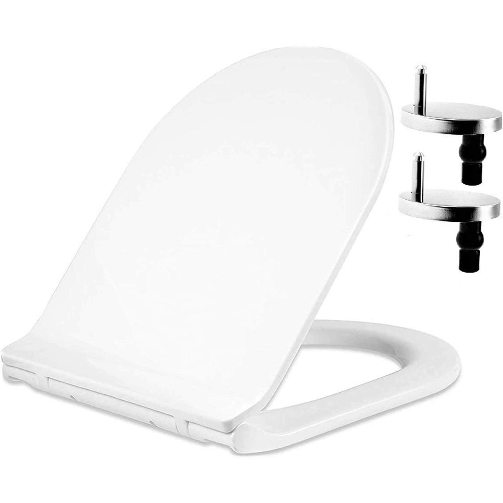 Aan - sedile per wc sottile a forma di d, con chiusura silenzio