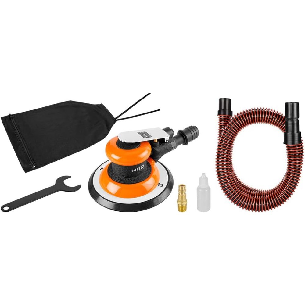 Topex 14-013 levigatrice pneumat atica orbitale 150 mm con aspira