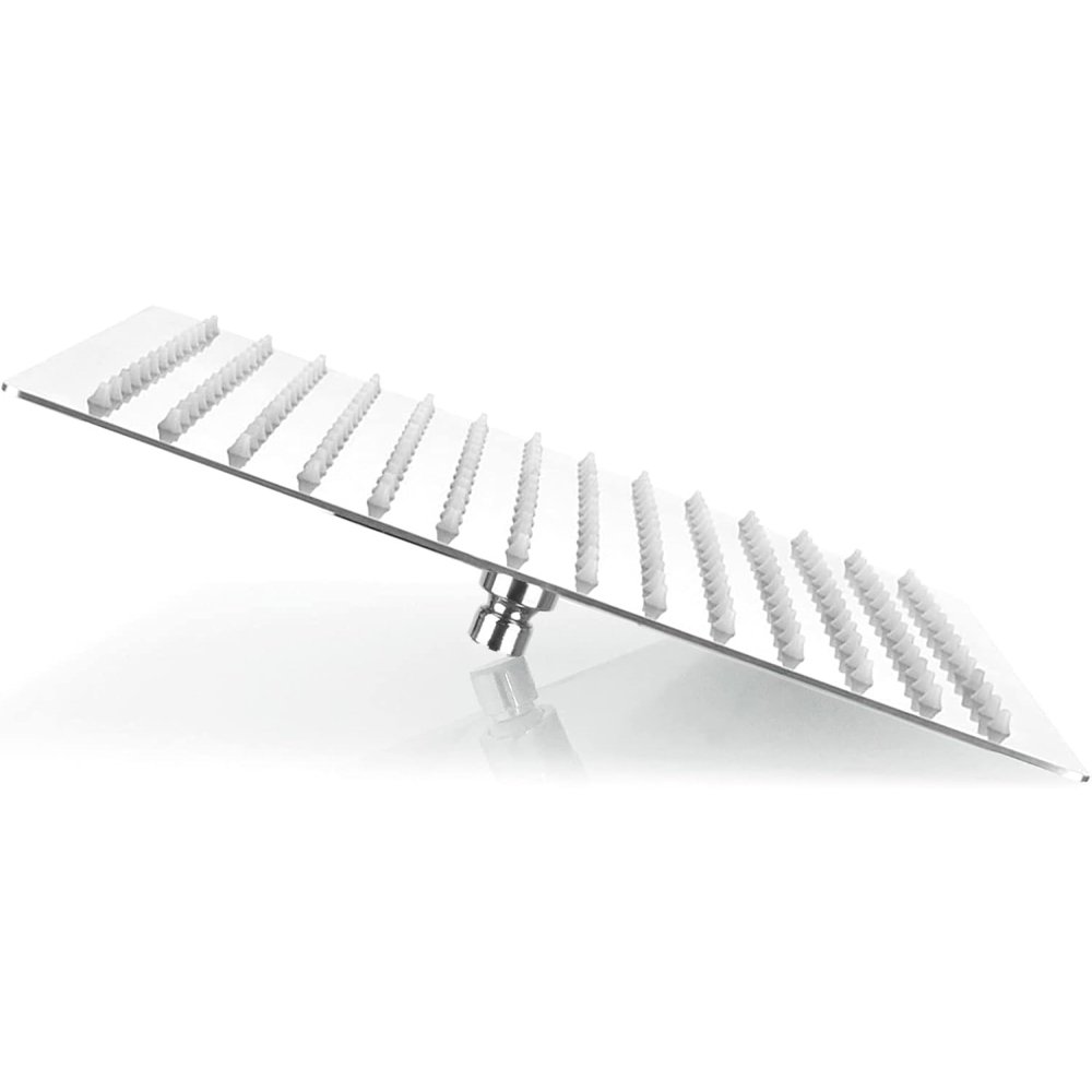 Soffione doccia acciaio inox ss3 04 cromato quadro 25x25 goplast