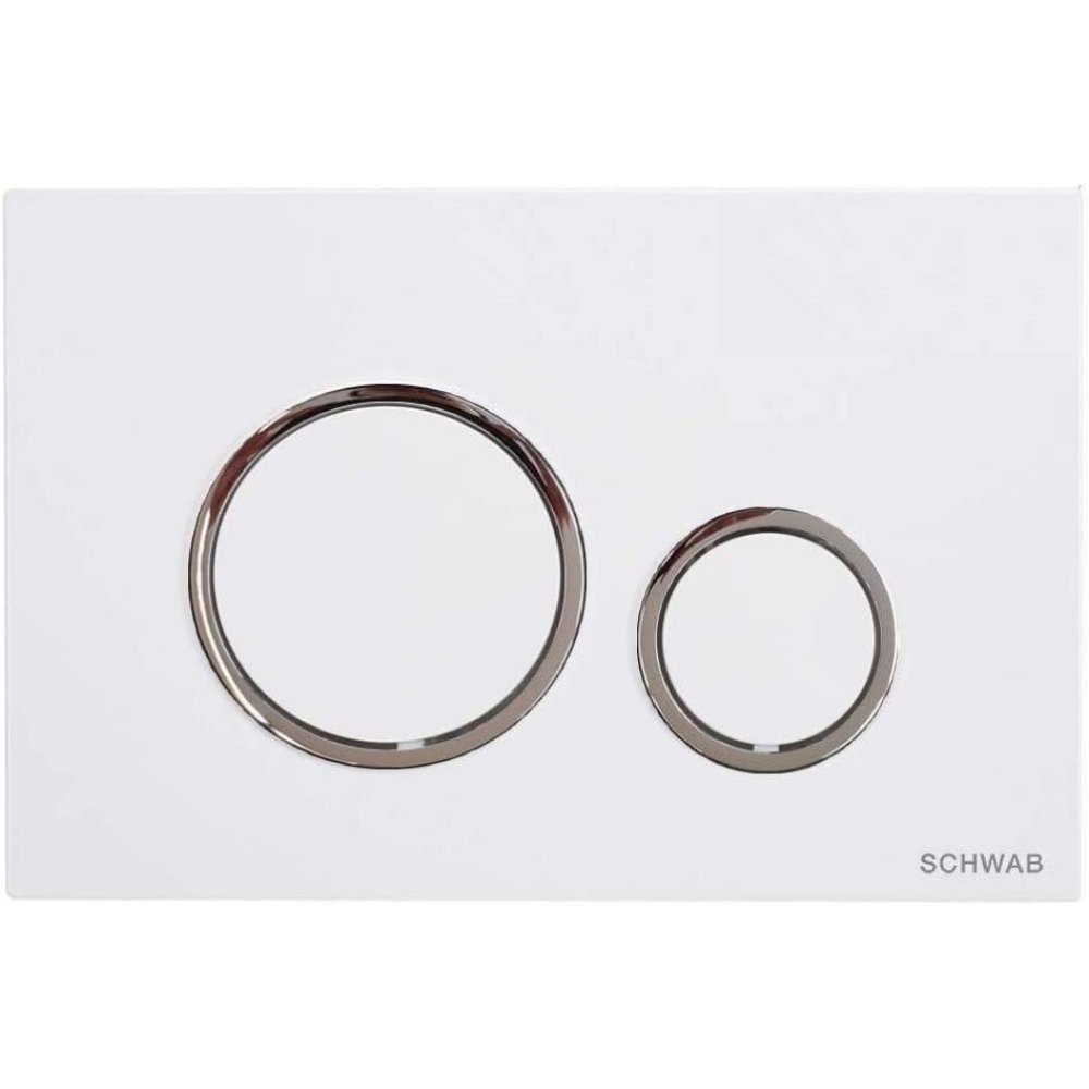 Vela duo bianco con anello cromo fluidmaster p47-0201-0250
