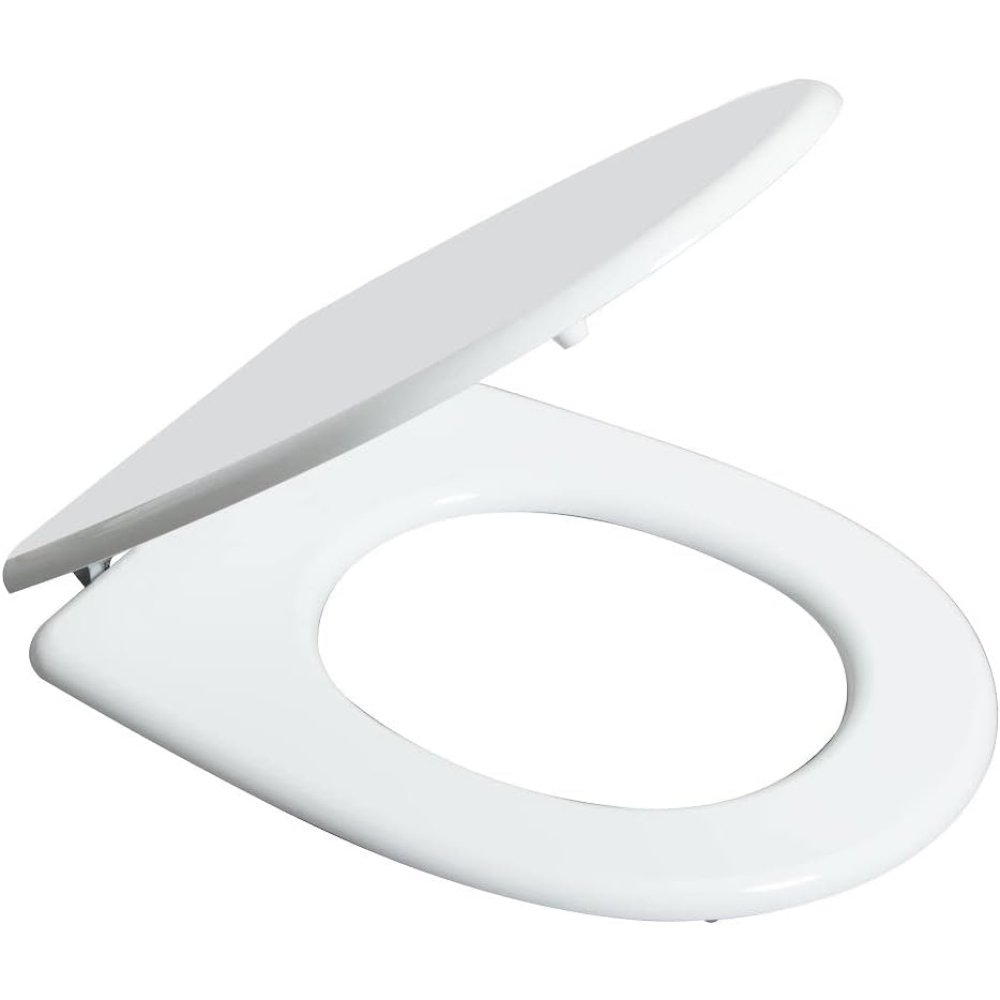 Sedile wc con cerniere cromate interasse 200 mm, copriwater colo