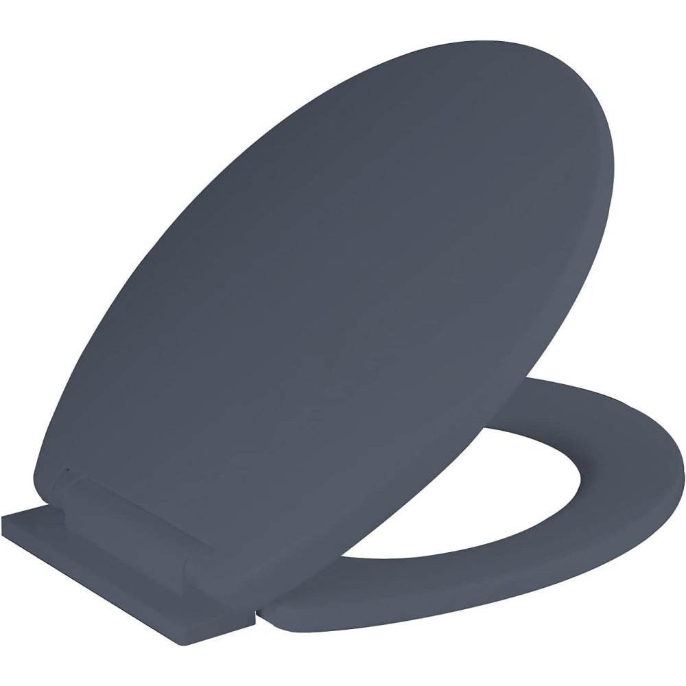 Sedile wc ram grigio con chiusura ammortizzata con cerniere reg