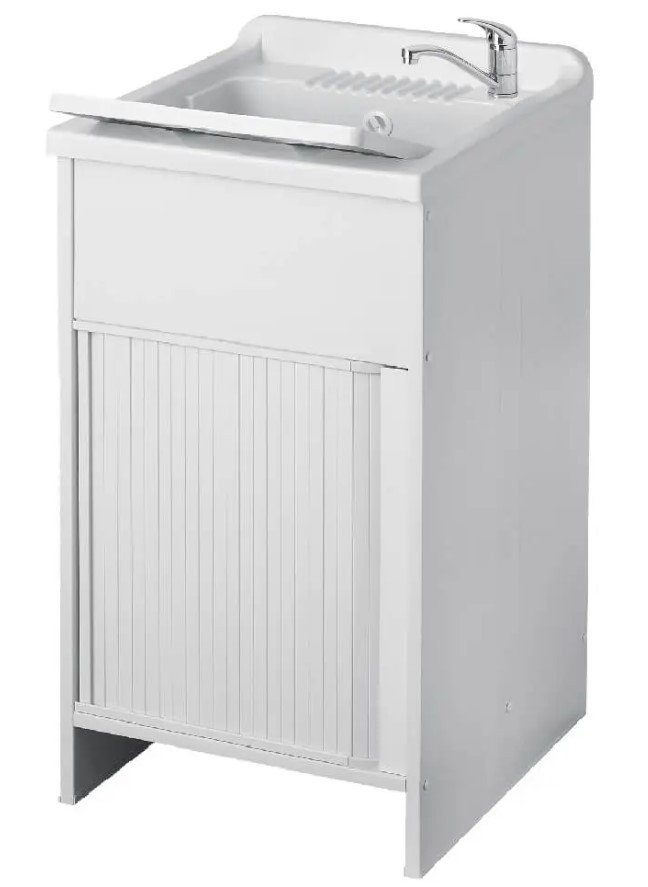 Lavatoio compact 50x50, a serrandina, bianco cr4003