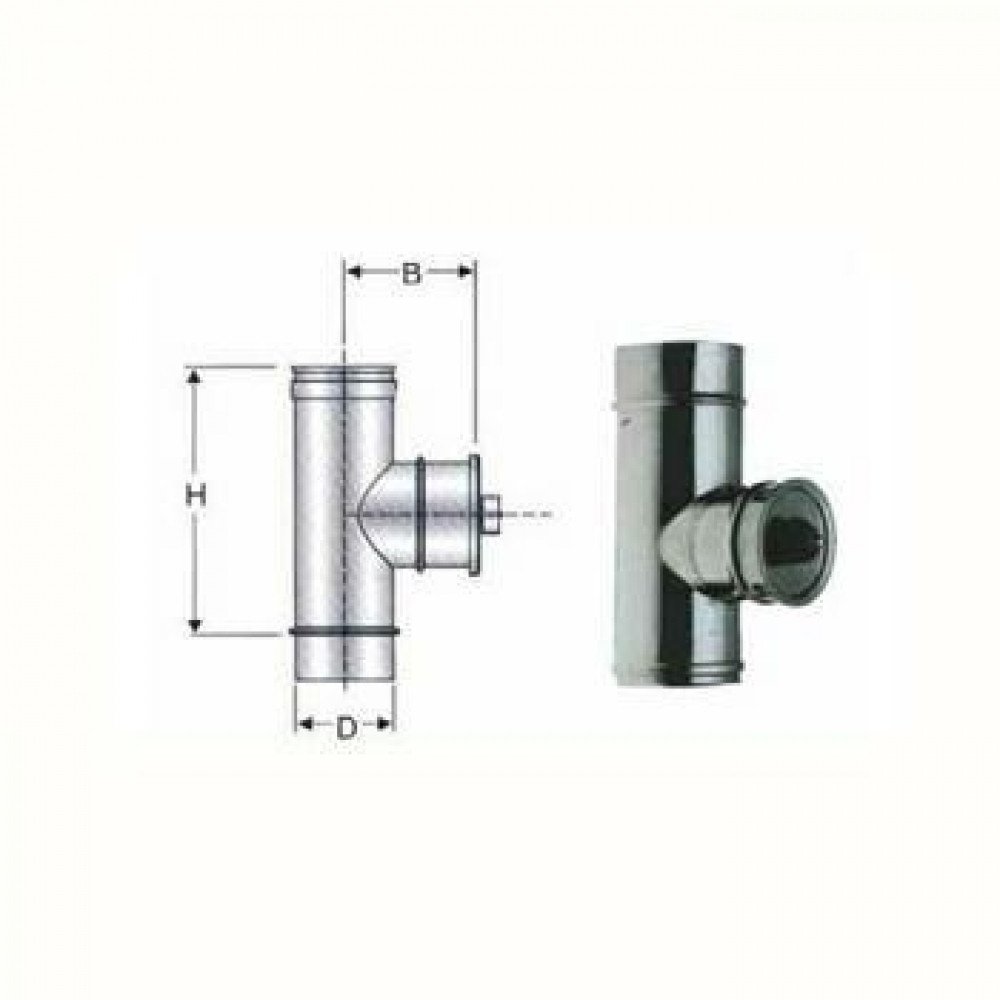 Inox mono parete aisi 316 elemen to di ispezione d.180