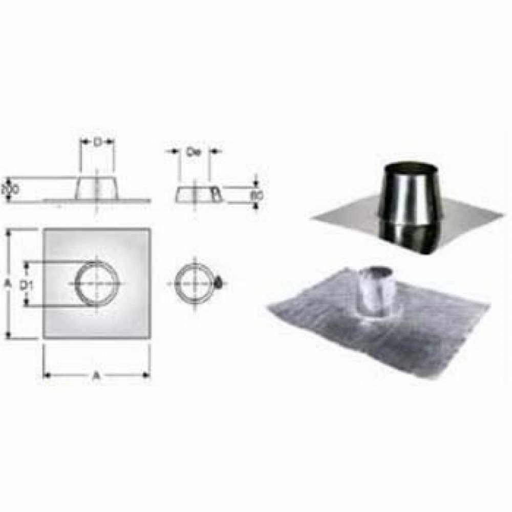 Inox doppia parete aisi 316 fald ale per tetti piani d.250 300